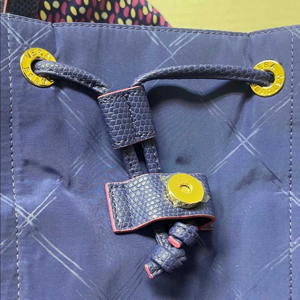 Vera Bradley Navy and Pink Backpack - Picture 2 of 5